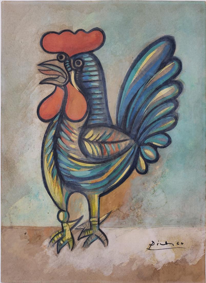 Gouache on Paper - Signed Picasso (1 of 2)