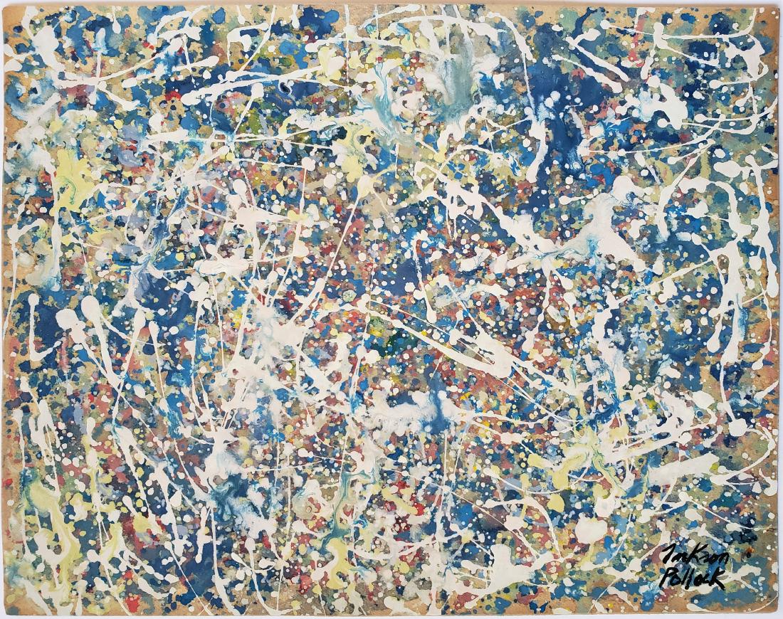 Gouache on paper  signed Jackson Pollock (1 of 2)