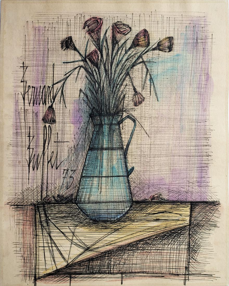 Mixed Media on paper signed Bernard Buffet (1 of 1)