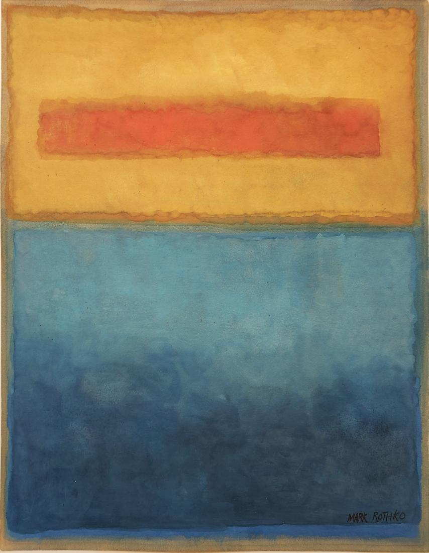 Gouache on paper signed Mark Rothko (1 of 2)
