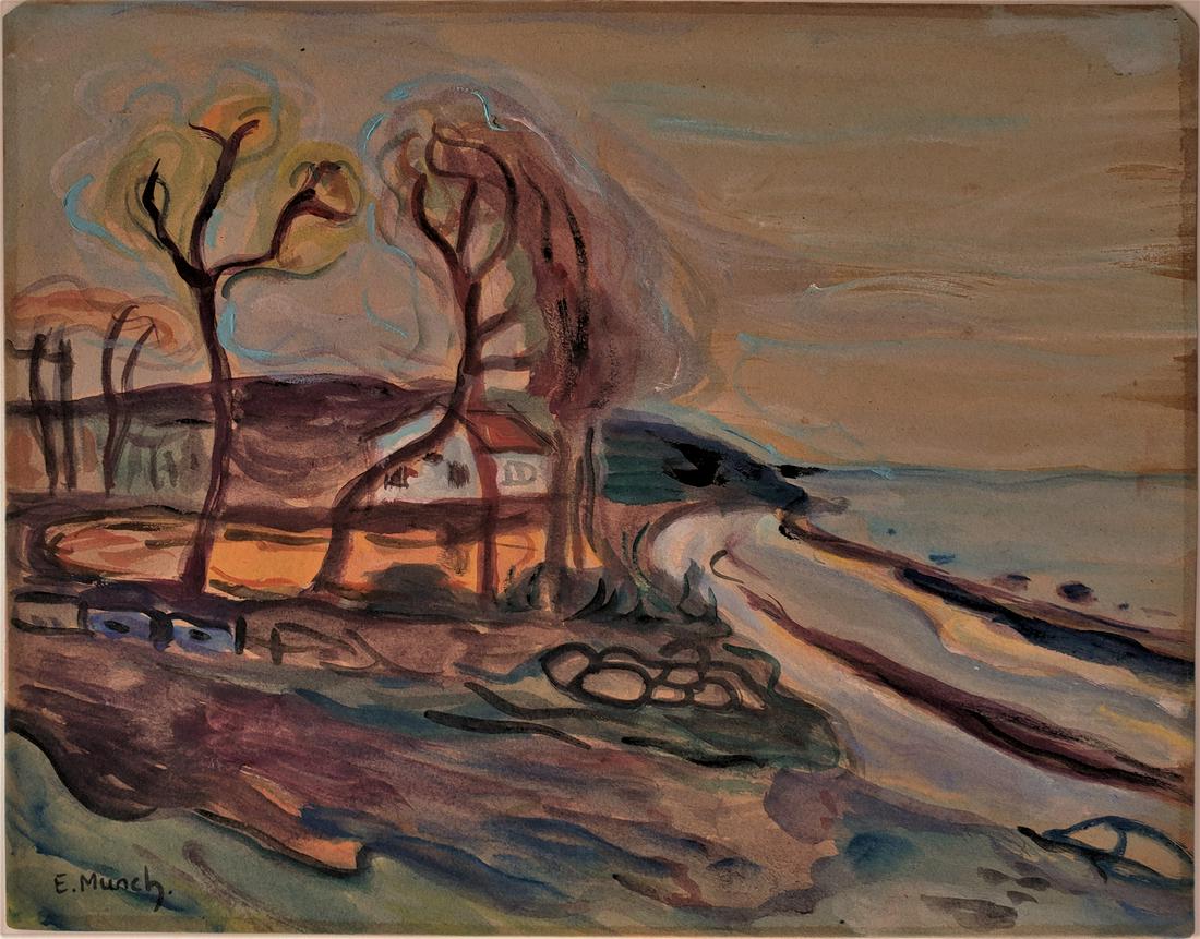 E. Munch gouache on paper (1 of 2)