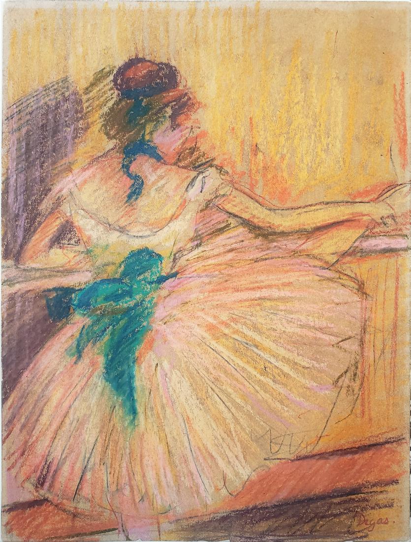 Pastel on paper signed Degas. (1 of 2)