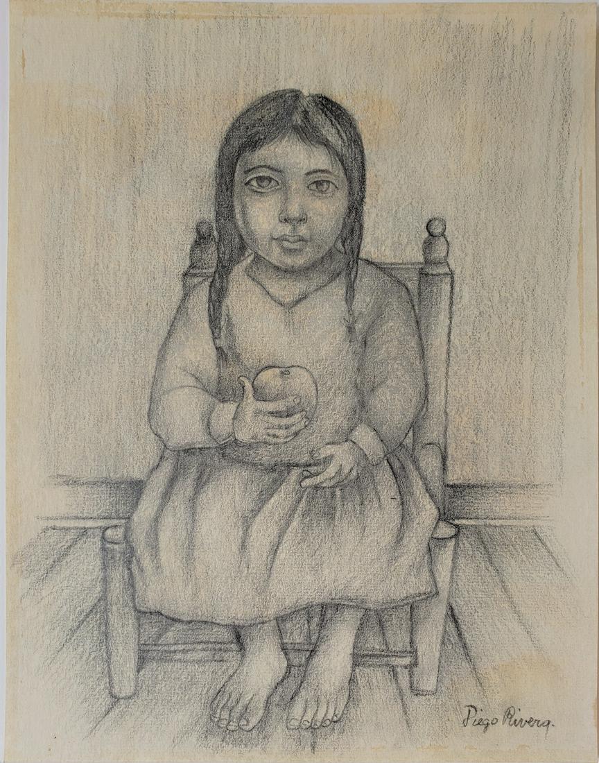 Diego Rivera charcoal on paper (1 of 2)