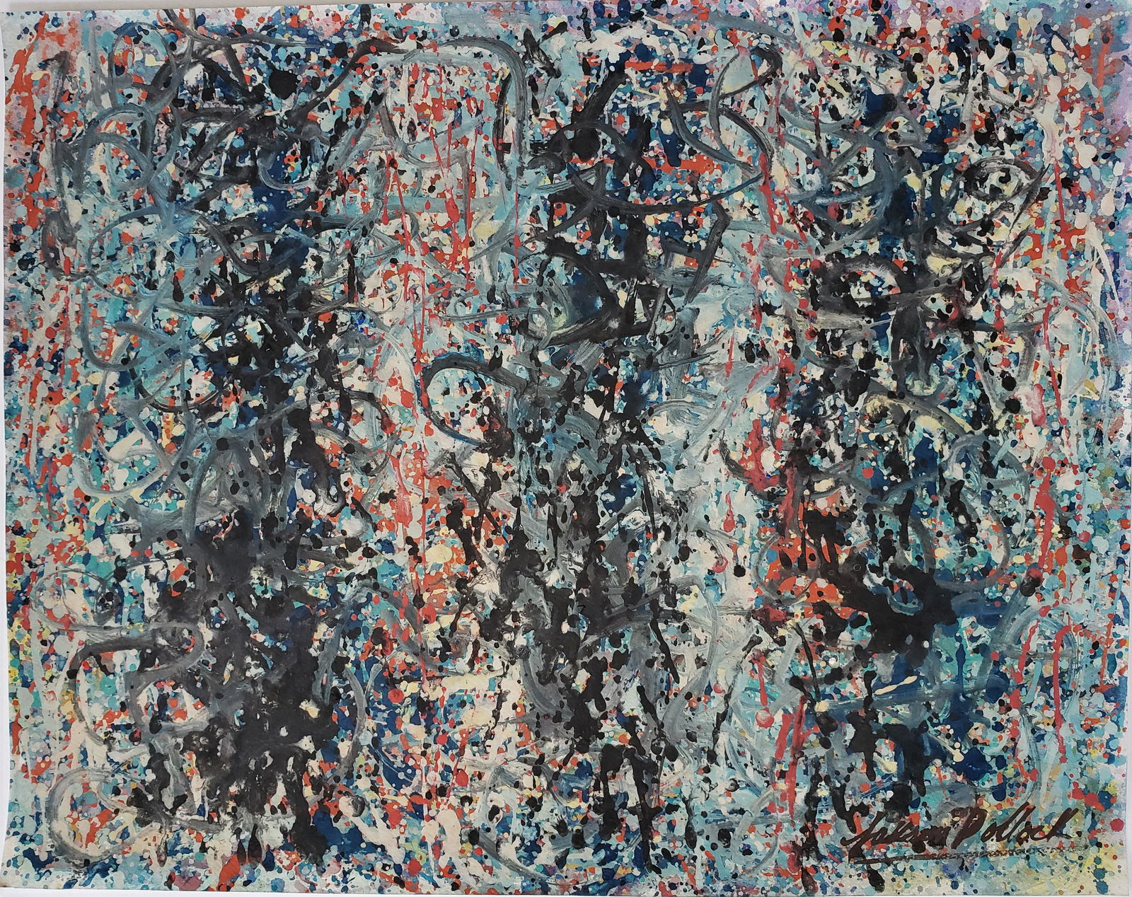 Gouache on paper  signed Jackson Pollock (1 of 2)