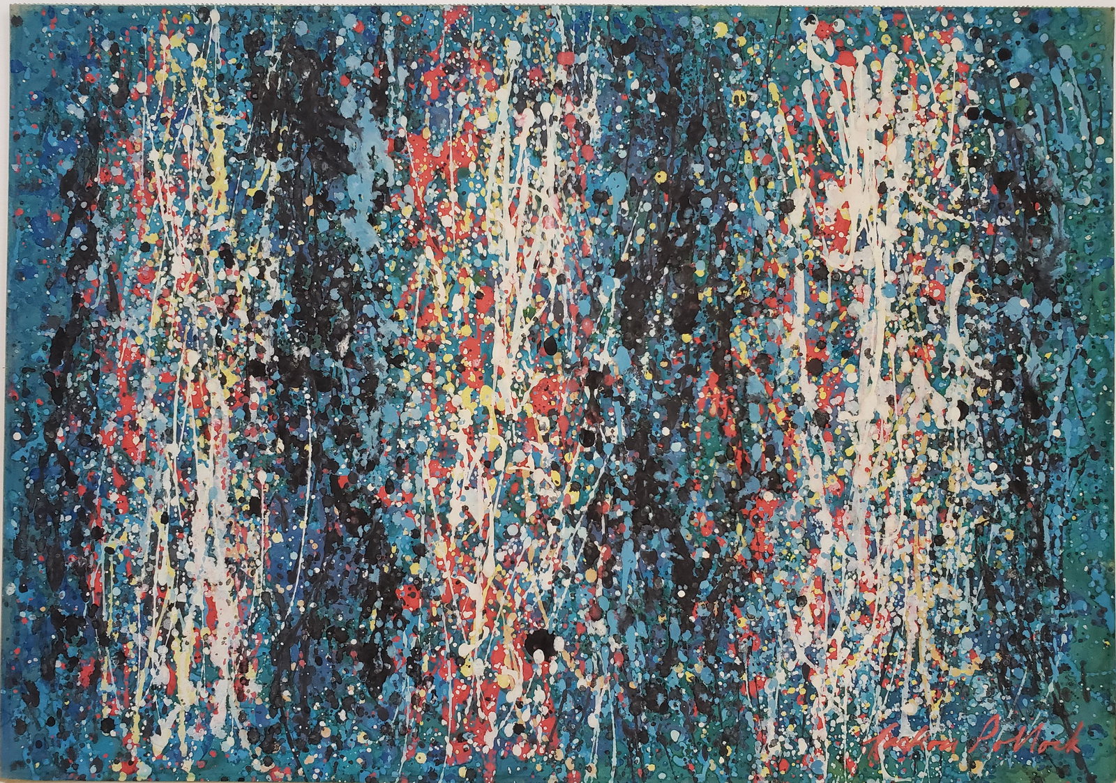 Gouache on paper  signed Jackson Pollock (1 of 2)