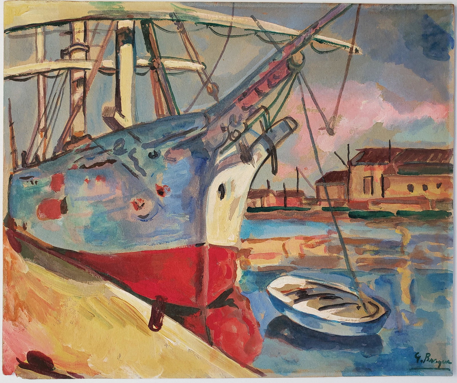 Gouache on paper signed Georges Braque (1 of 2)