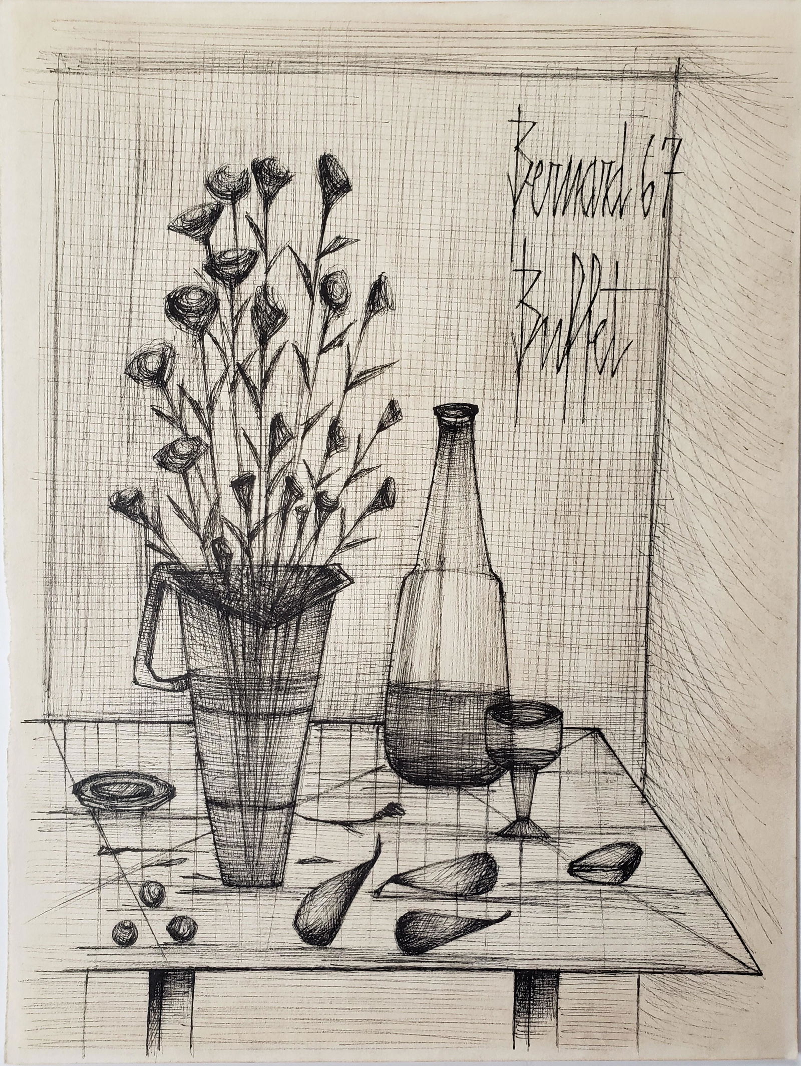 Ink on paper signed Bernard Buffet (1 of 2)