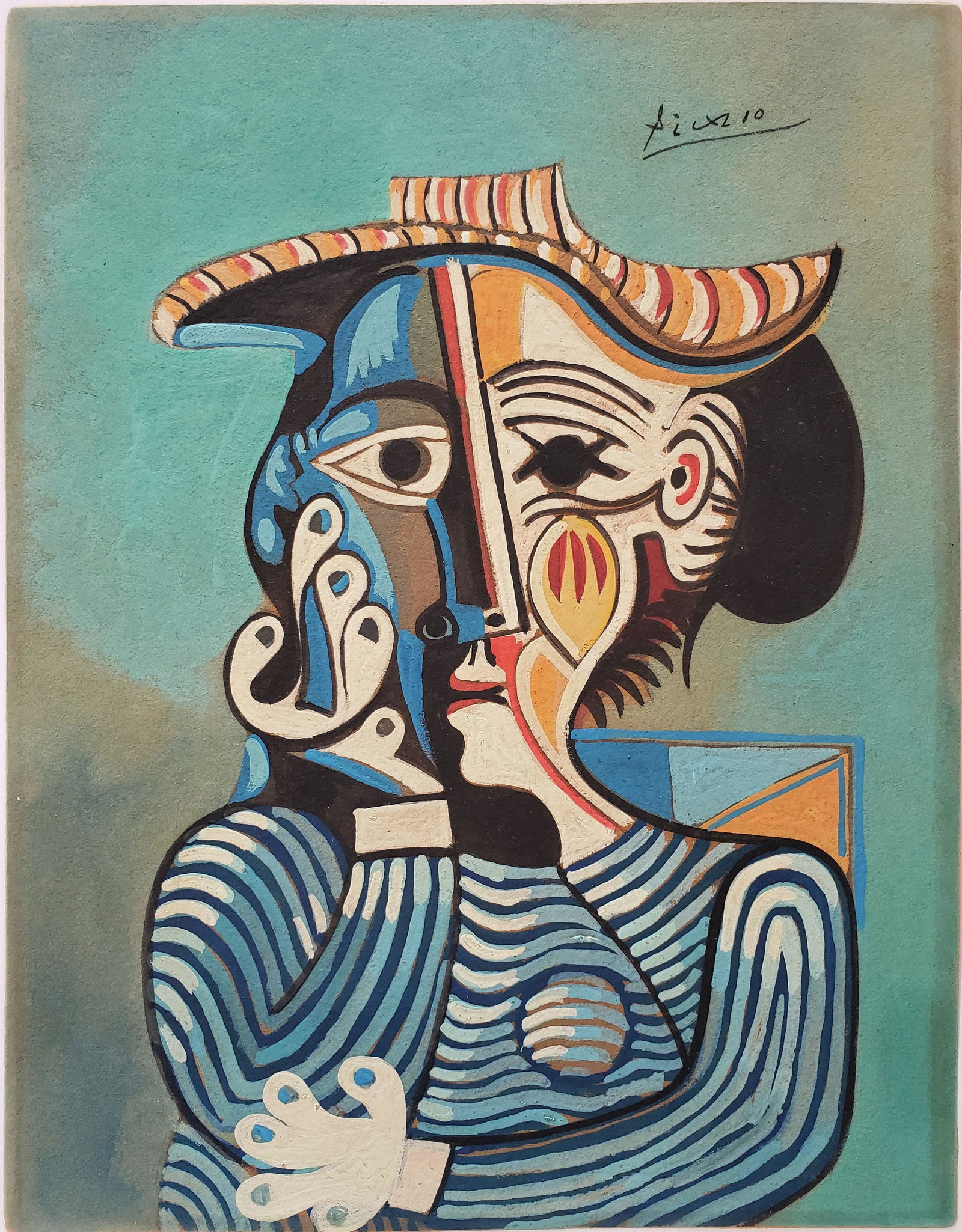 Gouache on paper signed Picasso. (1 of 2)