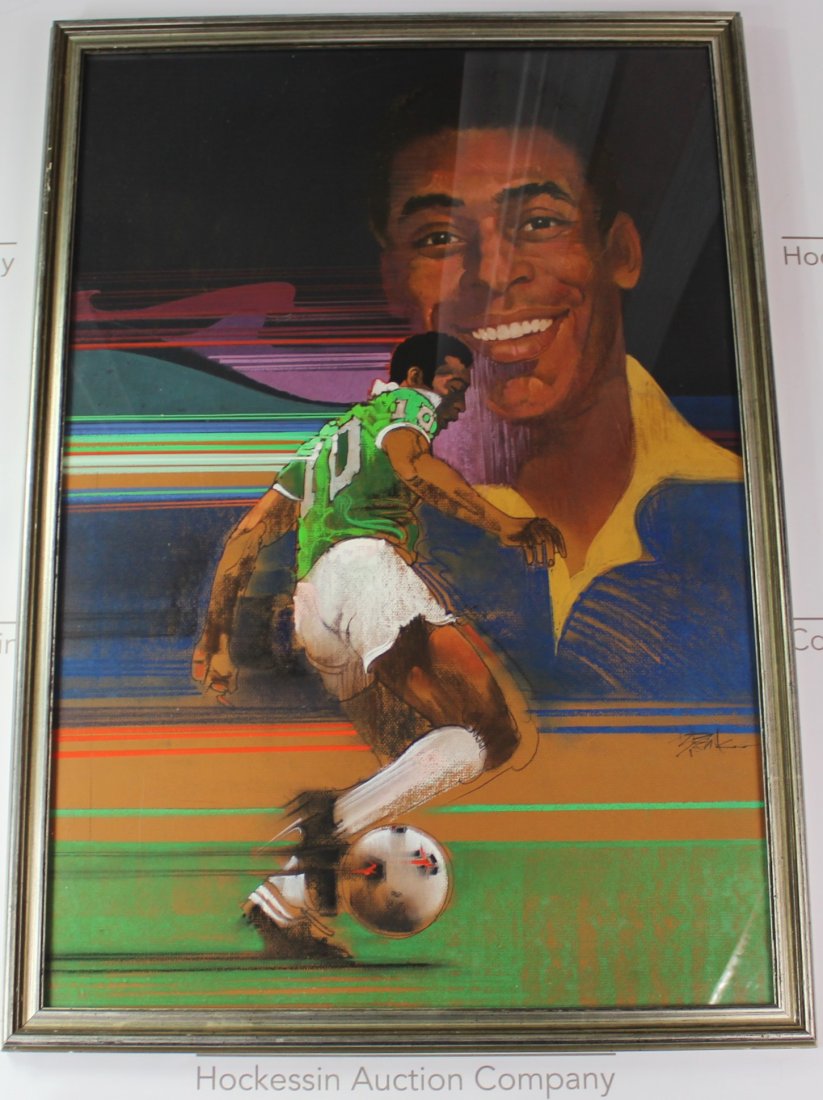 Bob Peak (American, 1927-1992): Medium: Pastel & Gouache. Signed: Lower right. Dimensions: 33 x 23 inches.