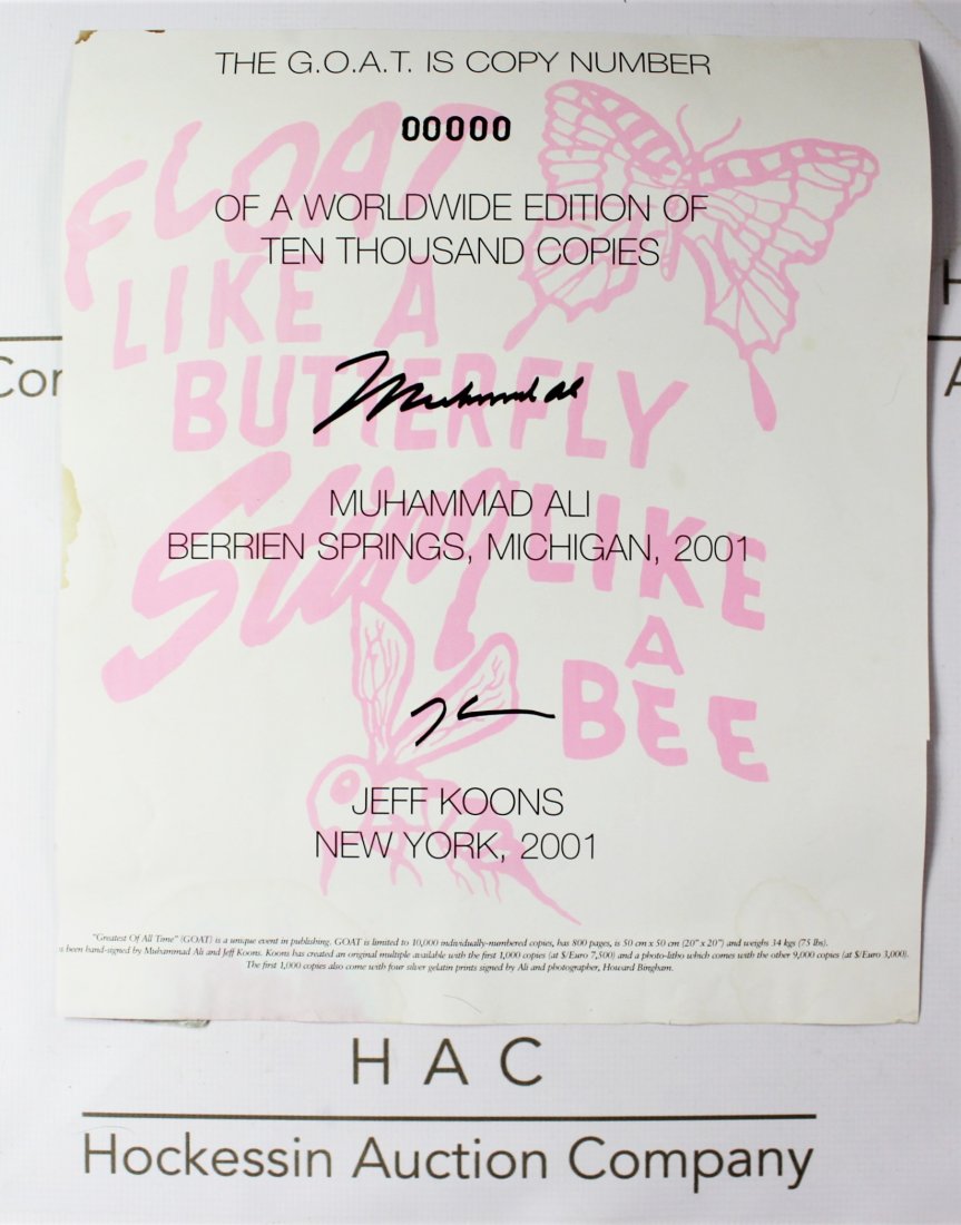 Muhammad Ali, Jeff Koons Signature Page (1 of 3)