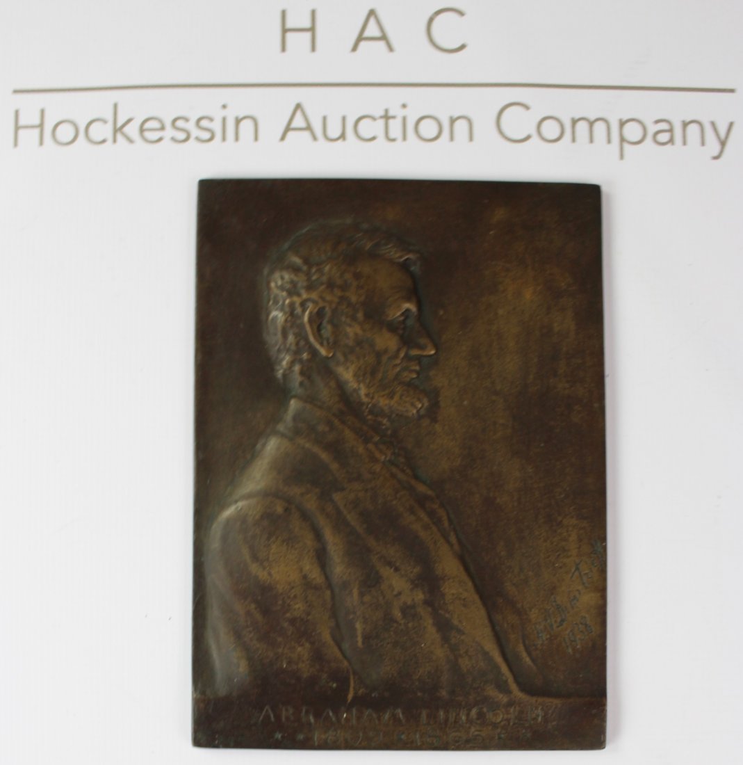 Abraham Lincoln Bronze Plaque