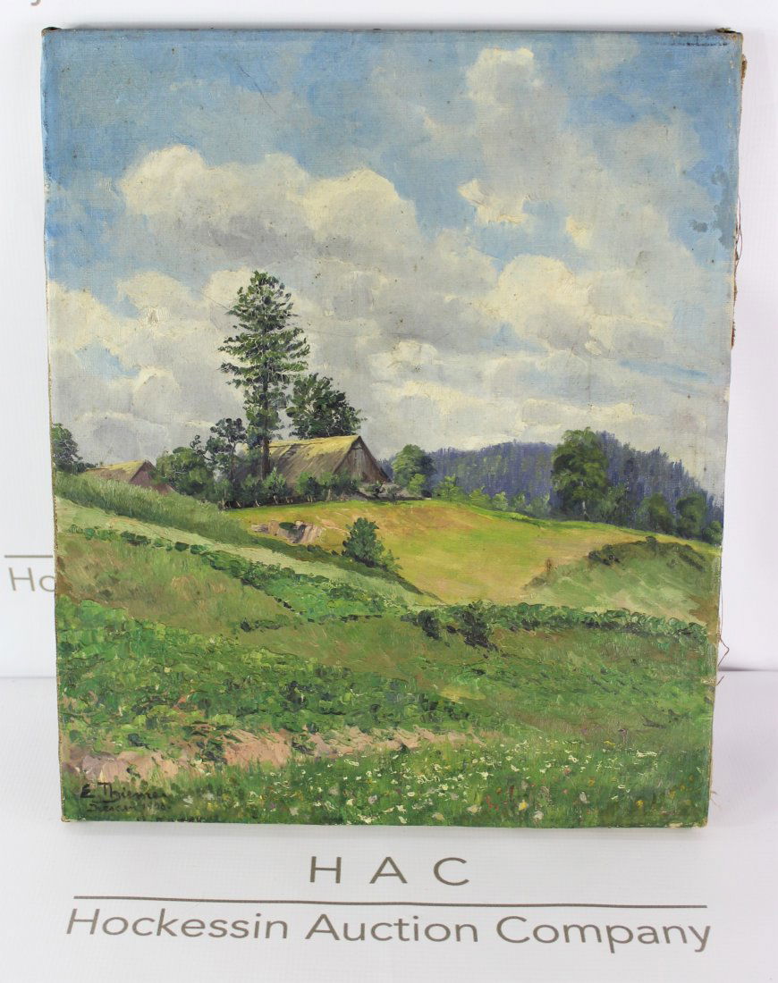 Anthony Thieme (American, 1888-1954): Medium: oil on canvas. Signature: bottom left in German. Dimensions: 16.75 x 14 inches.