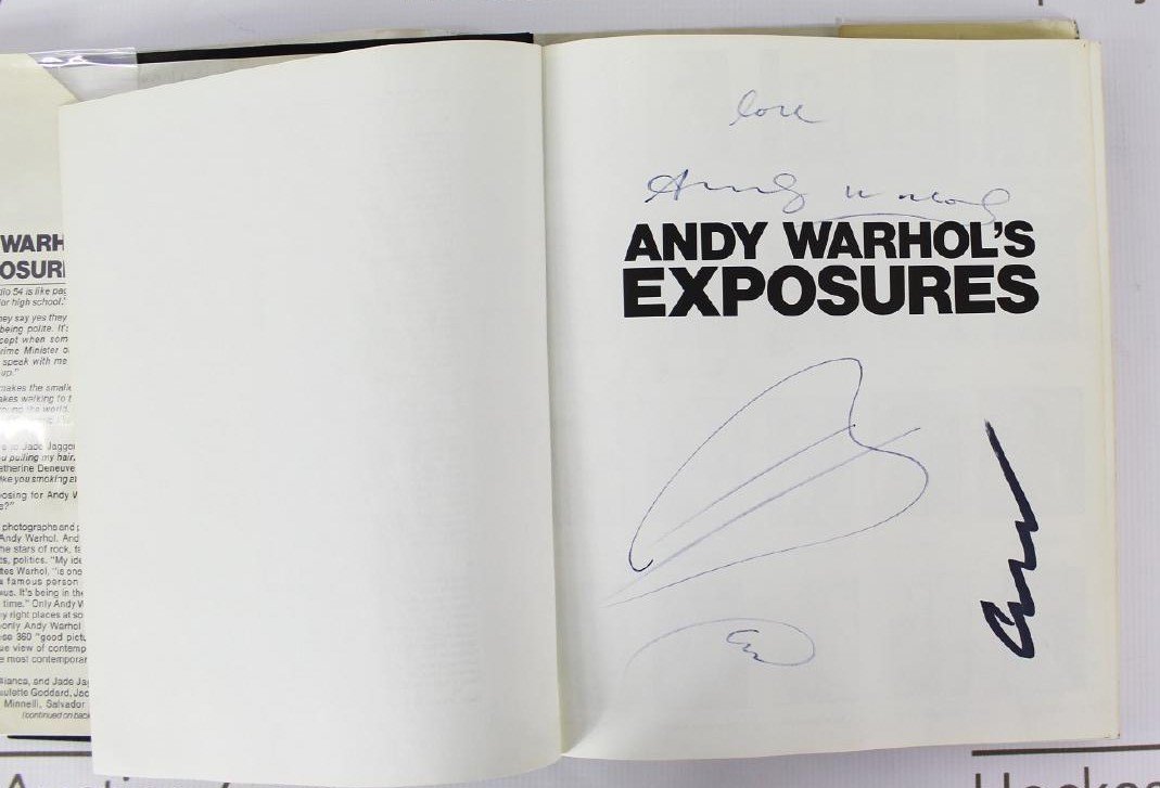 Book Signed by Andy Warhol, ANDY WARHOL'S EXPOSURES (1 of 4)