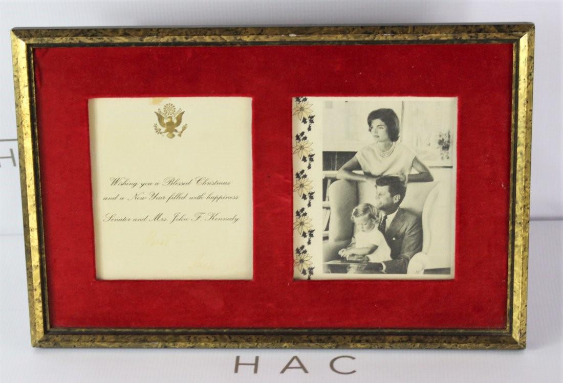 Christmas Card Signed by John F. Kennedy (1 of 5)