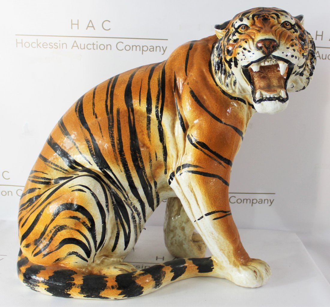 Antique Hand Painted Tiger Ceramic (1 of 5)