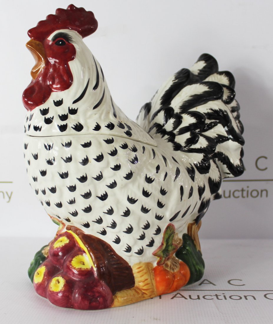 Rooster Cookie Jar, Hand Painted (1 of 5)