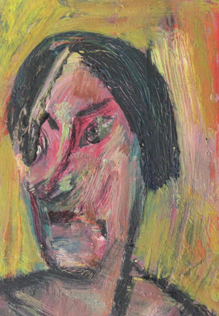 Norman Carton (Russian, 1908-1980): Medium: Oil on board. Portrait on woman. Signature: Lower left. Dimensions: 4 x 6 inches. Lot note and provenance: Estate of Norman Carton