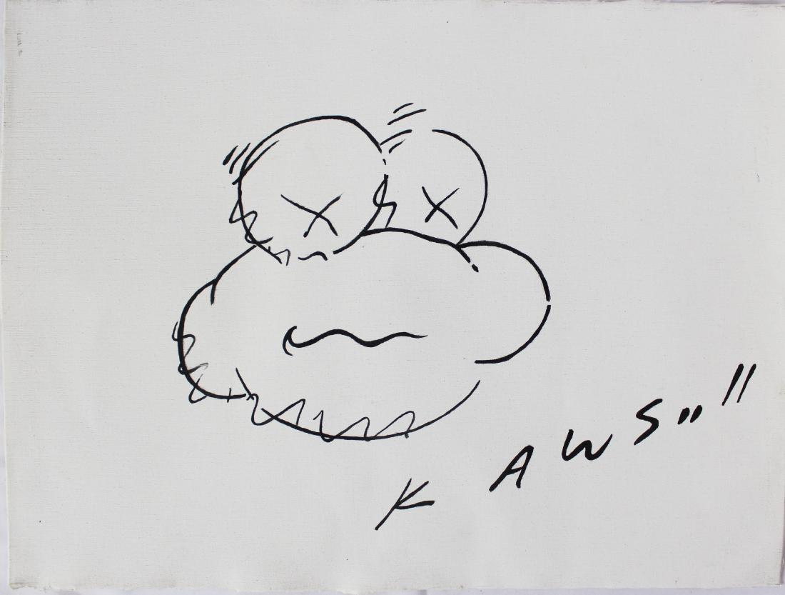 After Kaws Acrylic on Canvas Painting: Medium: acrylic on canvas. Dimensions: 24 x 18 inches.