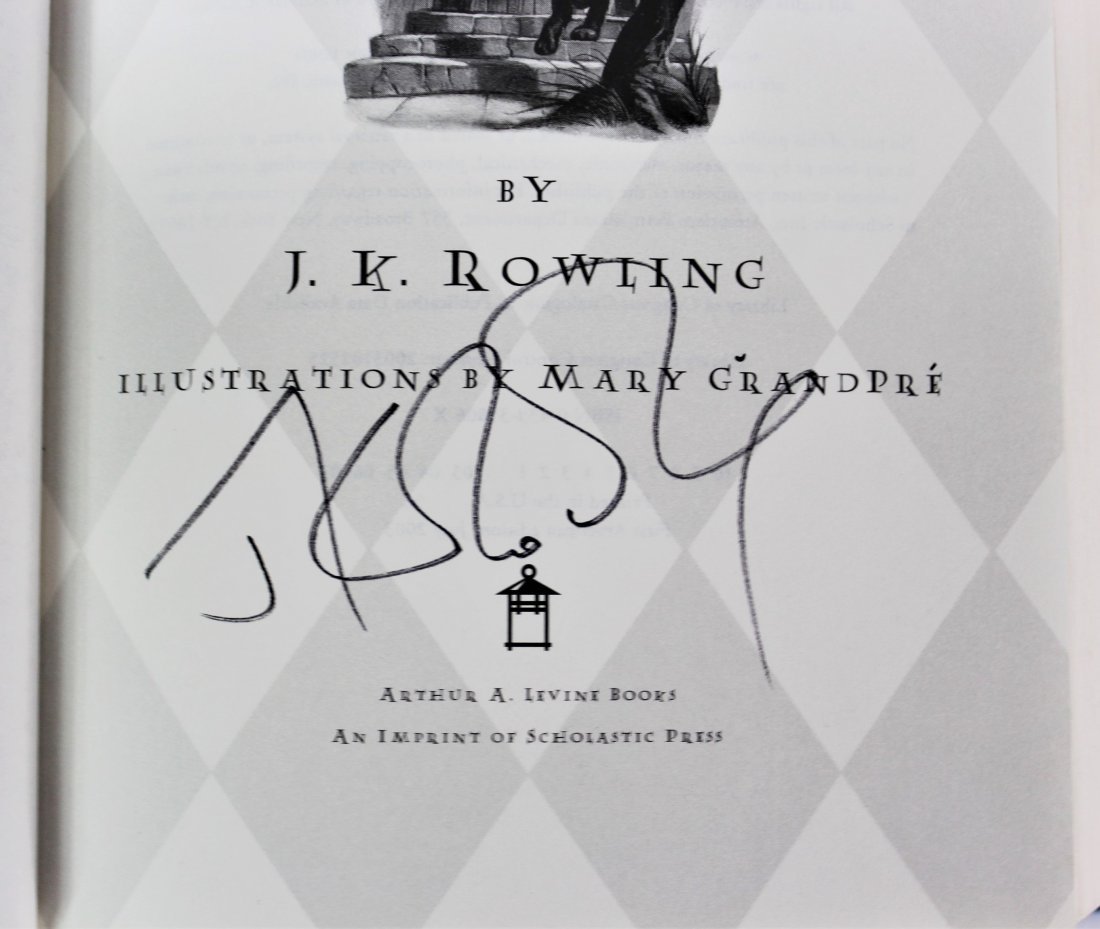 J K Rowling Harry Potter Signed Book Dec 15 18 Hockessin Auction Company In De