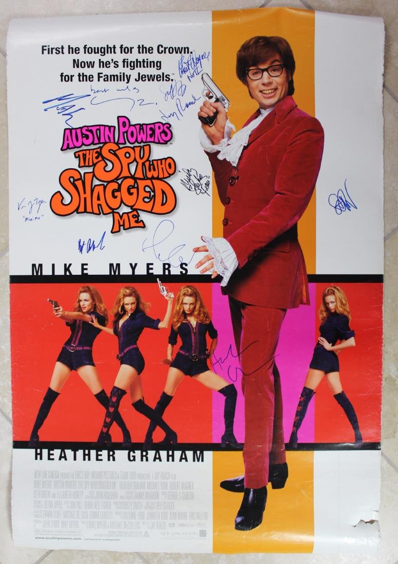 Austin Powers Cast Signed Poster (1 of 6)