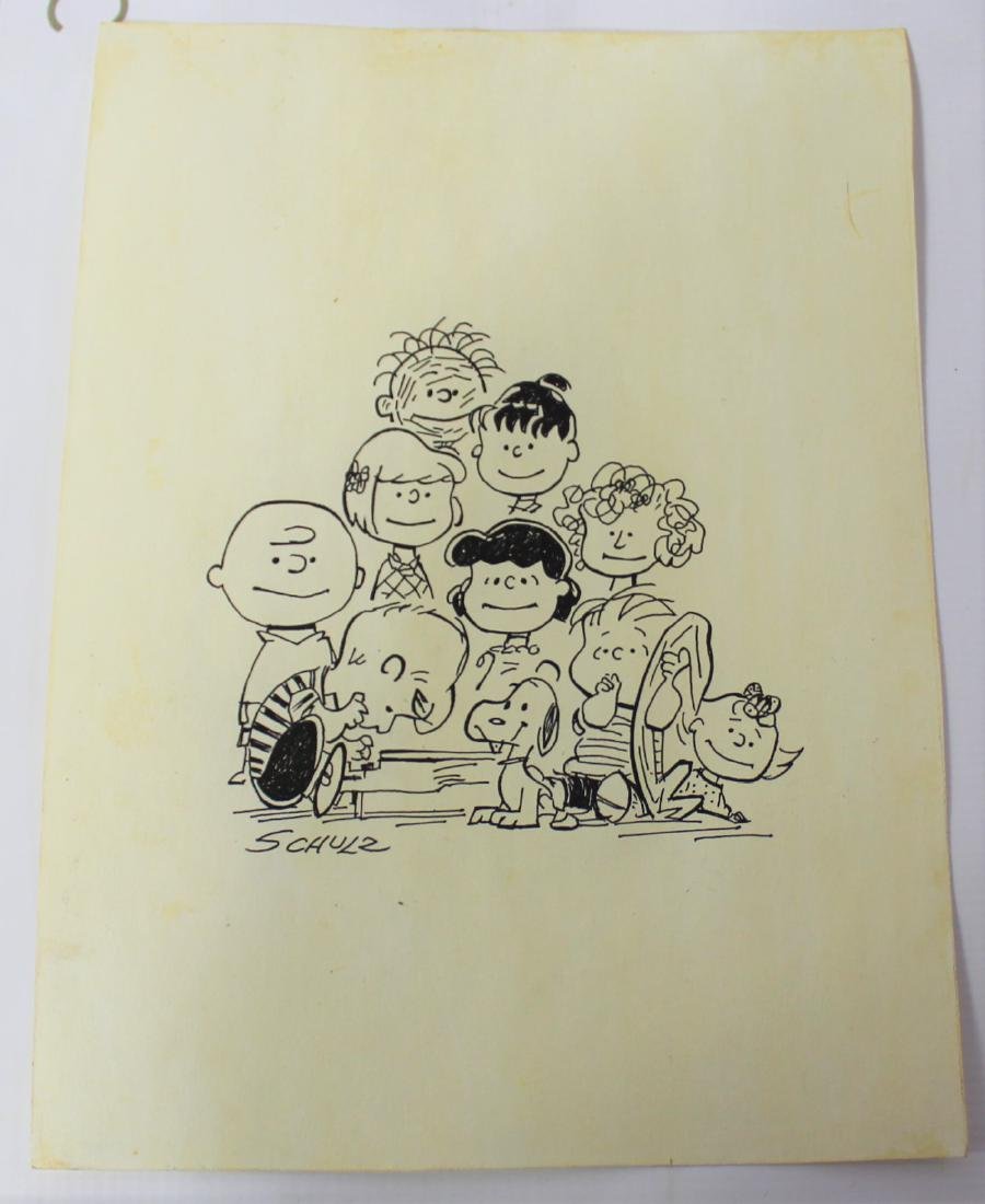 Charles Schulz Signed Drawing (1 of 5)