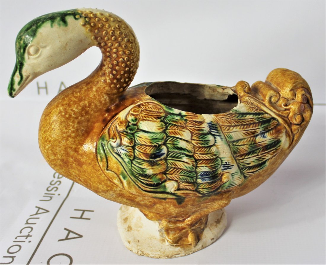 Tang Dynasty Blue and Sancai Glazed Duck (1 of 6)