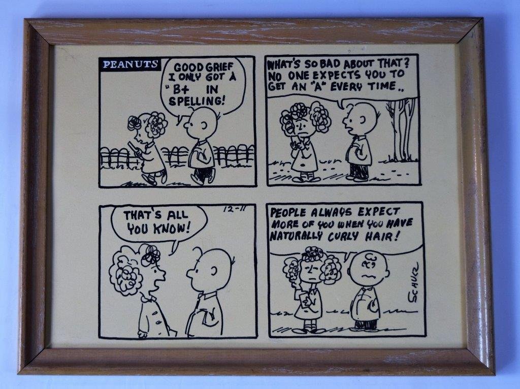 Charles Schulz Comic Drawing, Signed (1 of 4)
