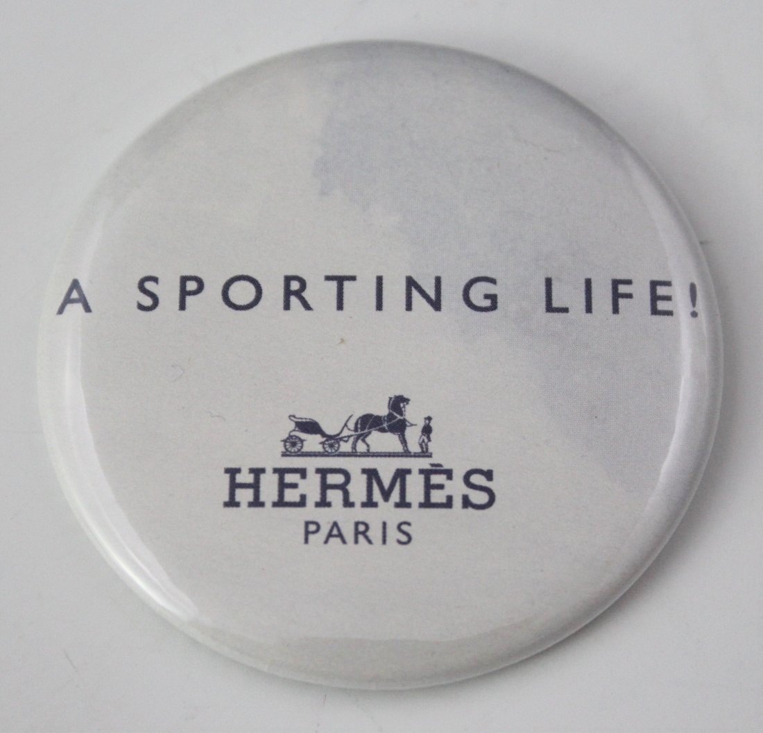 Hermes Mirror: Hermes Pocket Mirror. Dimensions: 2 inches.