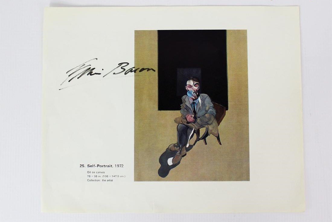 Francis Bacon Signed Page (1 of 4)