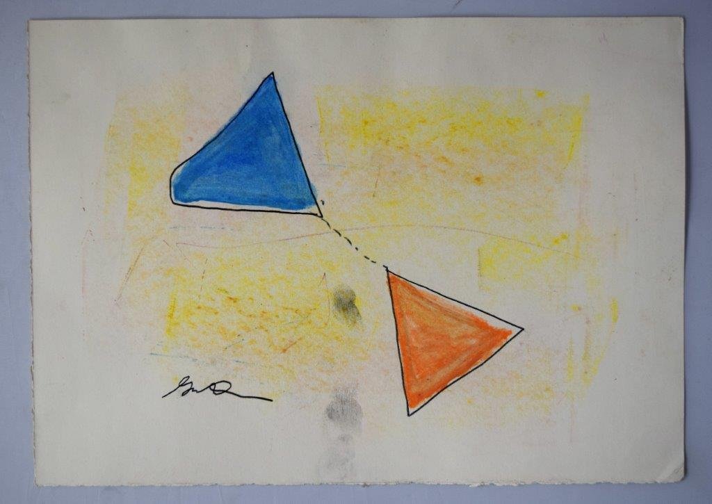 Gene Davis Watercolor: Gene Davis watercolor on paper. Signature lower left. Dimensions: 14 x 10 inches.