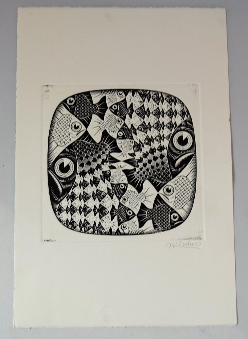 M.C. Escher, Etching, Pencil Signed (1 of 2)