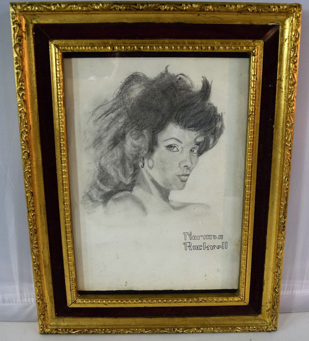 Norman Rockwell Drawing, Gallery Provenance (1 of 3)