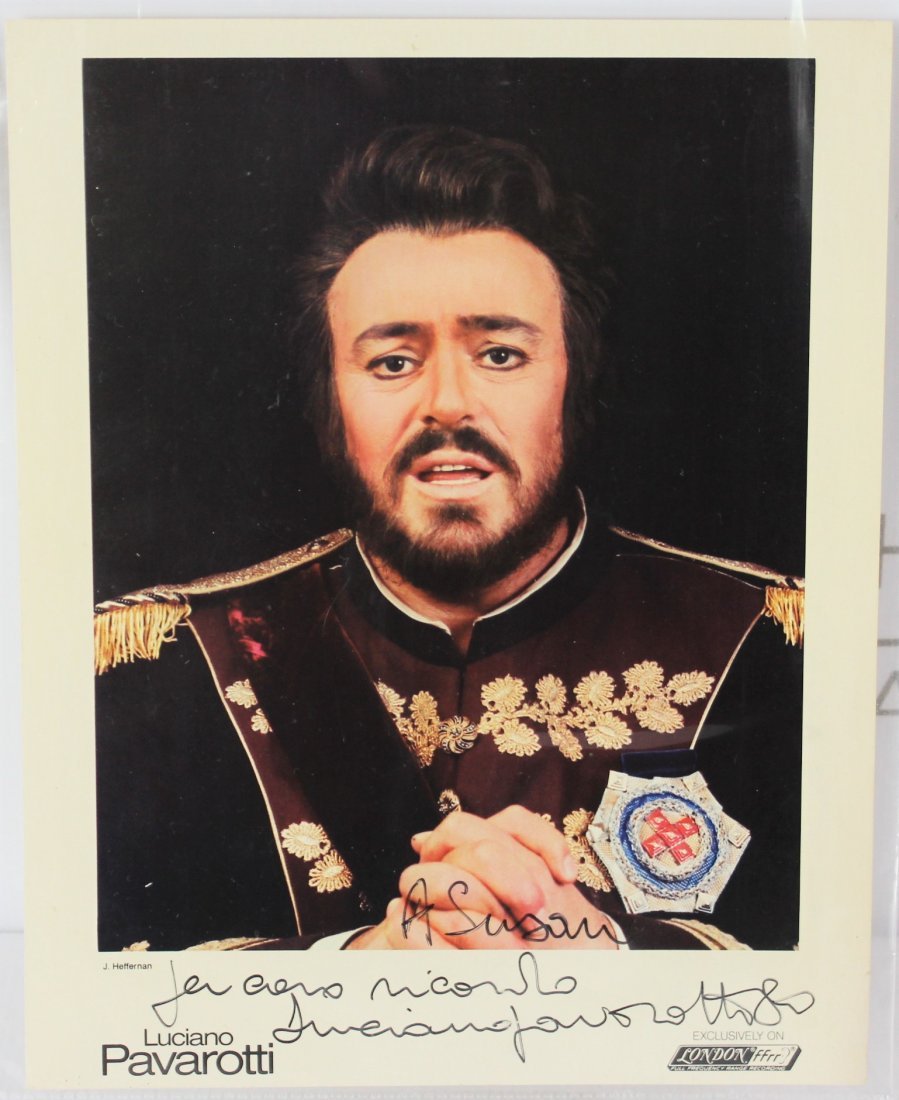 Photograph Signed by Luciano Pavarotti (1 of 3)