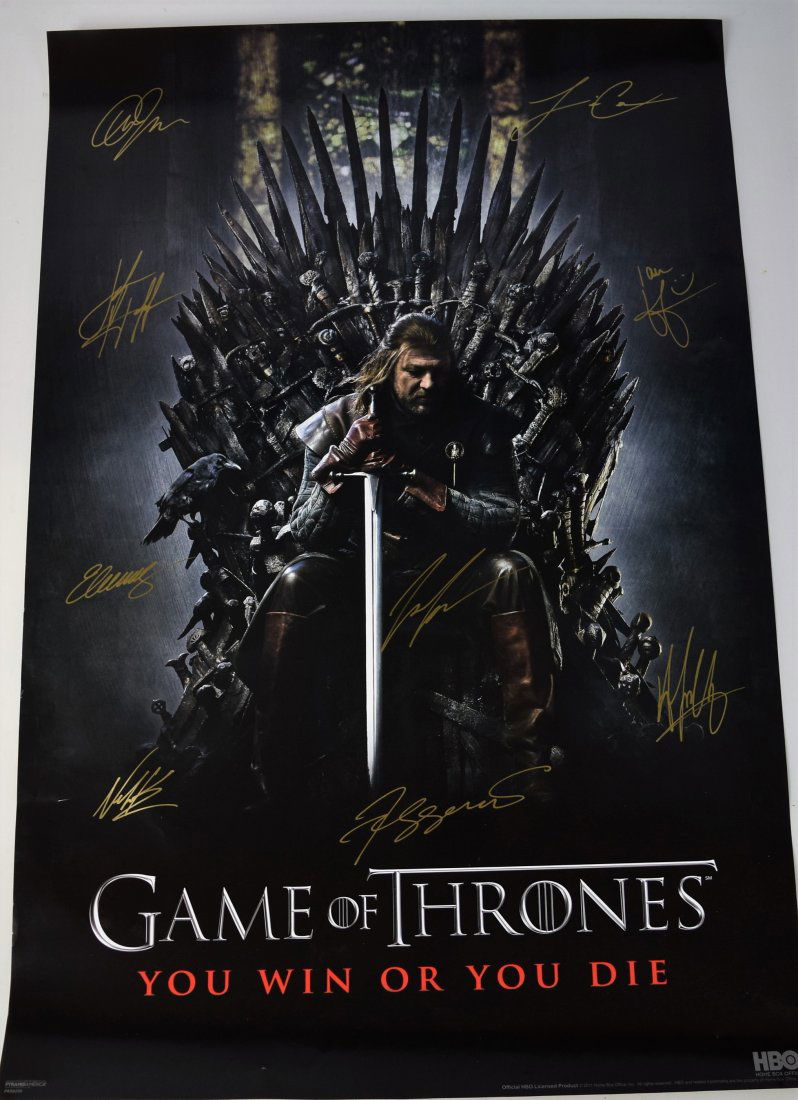 Game of Thrones Cast Signed Poster (1 of 5)