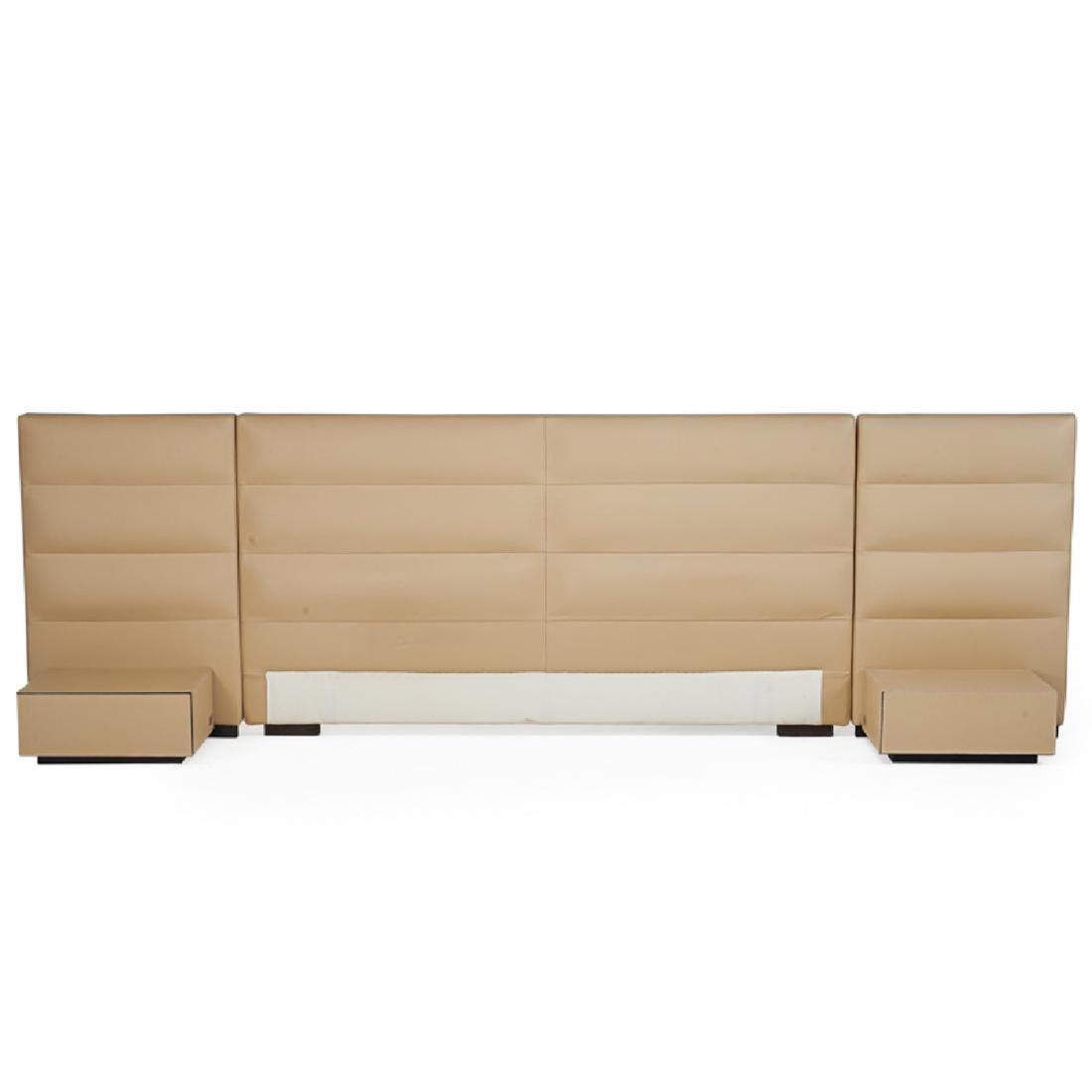 Fendi King Headboard and Nightstands. (1 of 3)