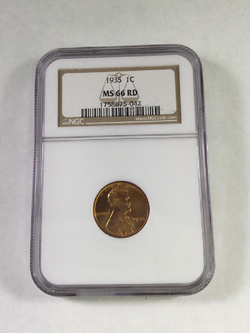 1935 1 CENT LINCOLN PENNY MS66 RD (1 of 2)