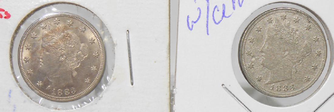(2) 1883 V NICKELS (1 of 2)
