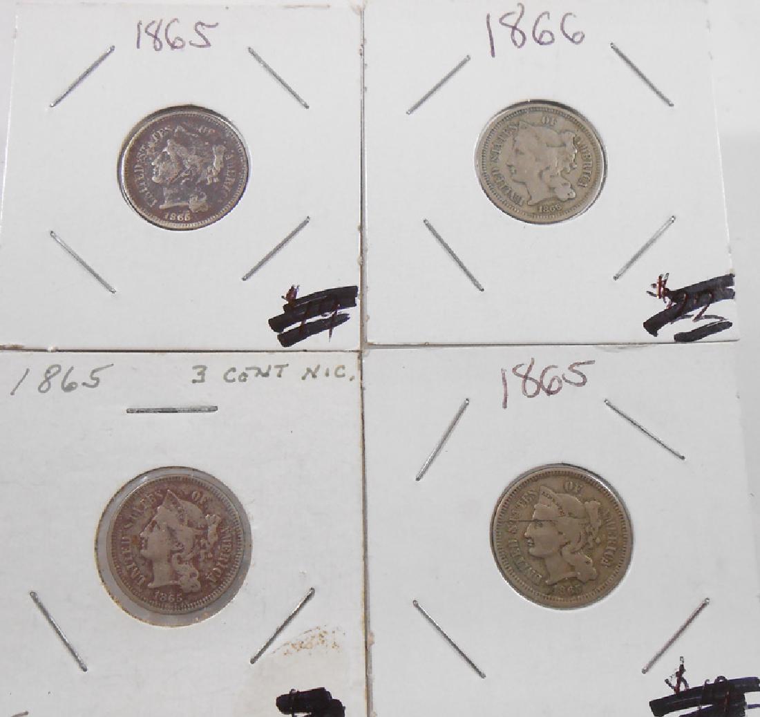 (4) THREE CENT NICKELS (1 of 2)