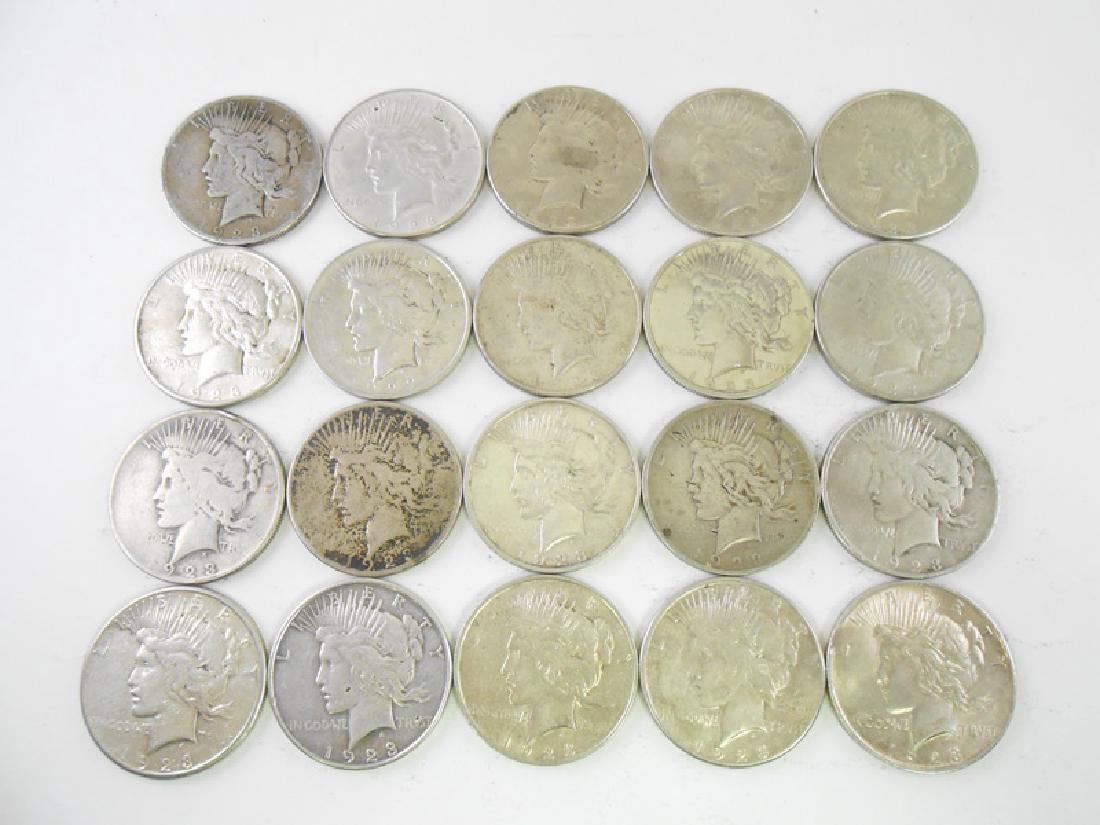 (20) 90% SILVER PEACE DOLLARS (1 of 2)