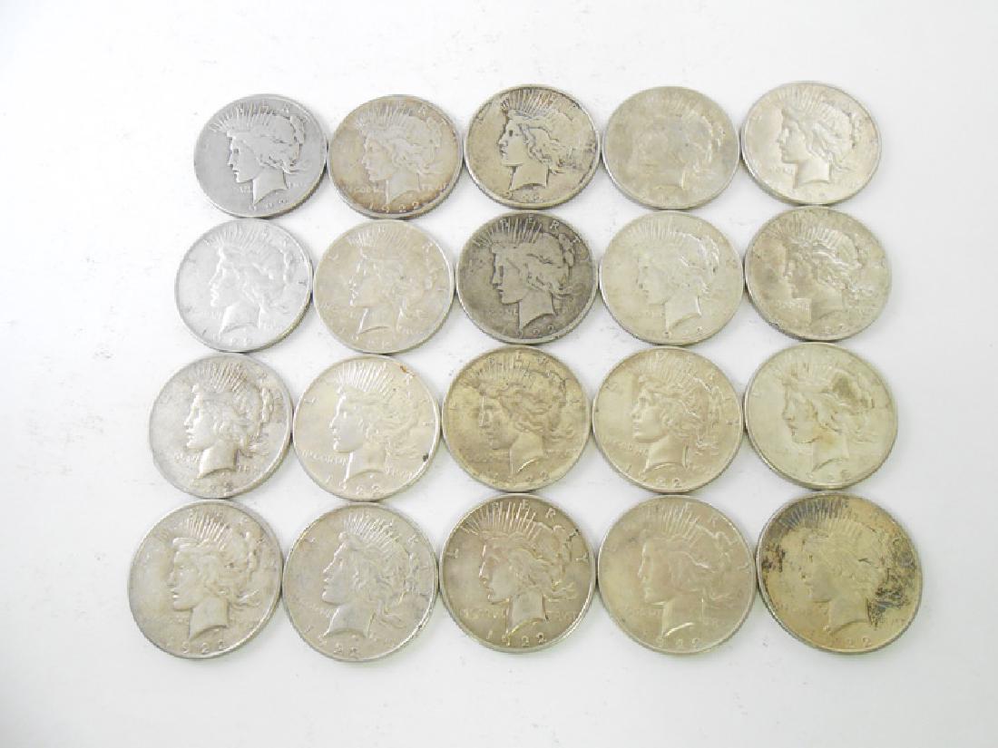 (20) 90% SILVER PEACE DOLLARS (1 of 2)