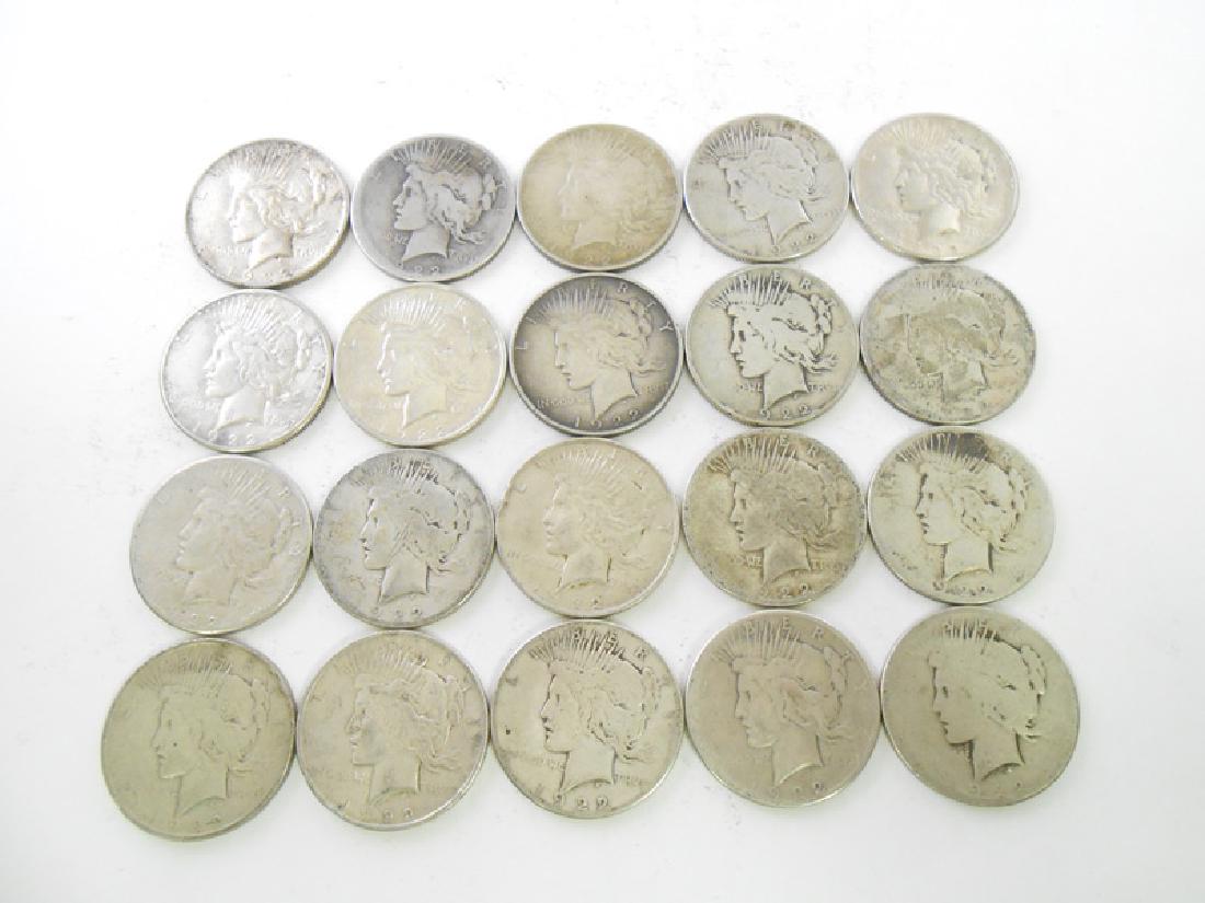 (20) 90% SILVER PEACE DOLLARS (1 of 2)