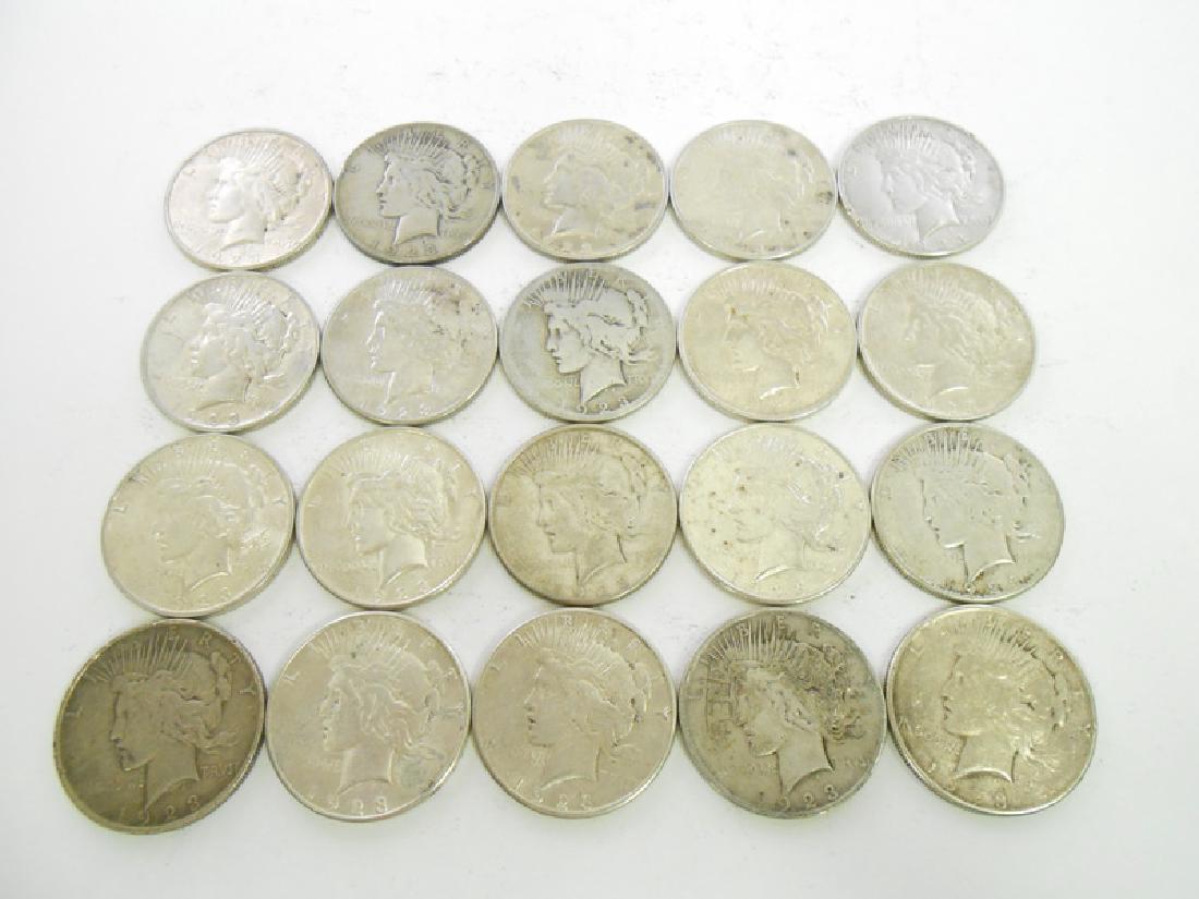 (20) 90% SILVER PEACE DOLLARS (1 of 2)