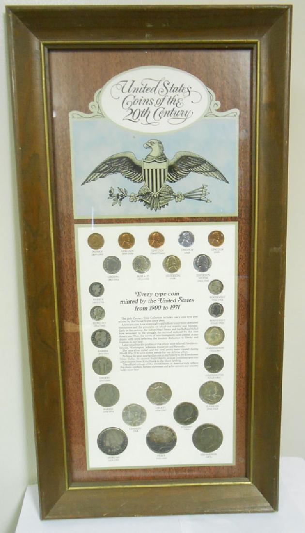 FRAMED UNITED STATES COINS OF THE 20TH CENTURY (1 of 1)