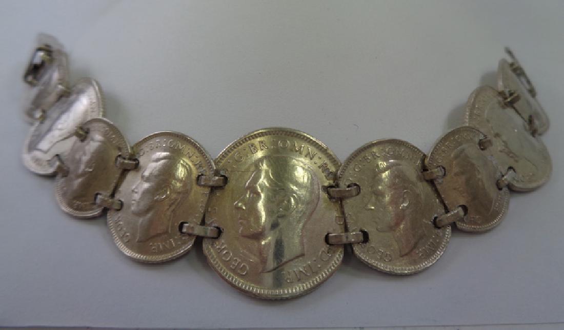 6" BRACELET MADE FROM AUSTRALIAN SILVER COINS (1 of 2)