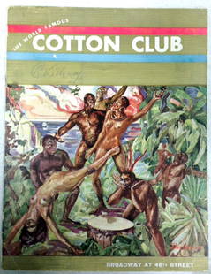 COTTON CLUB MENU - SIGNED BY CAB CALLOWAY: American band leader and jazz singer, Cab Calloway, signature; Broadway at 48th st.; Artwork on front of menu by Jillian Harrison. Dan Healy's Cotton Club parade 27th edition featuring Bill Robinson a