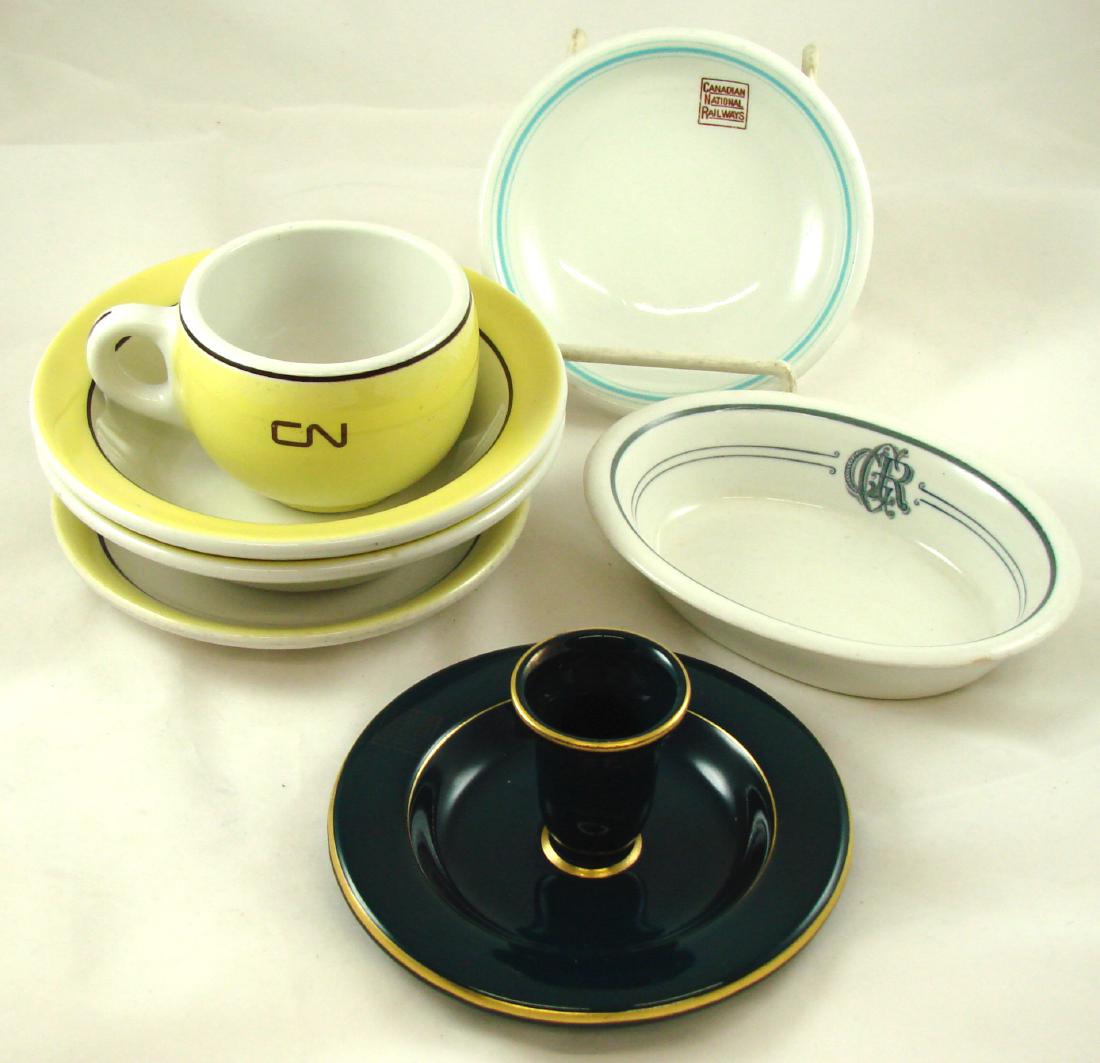 (6) PIECES RAILROAD CHINA CANADIAN NATIONAL, ETC. (1 of 10)