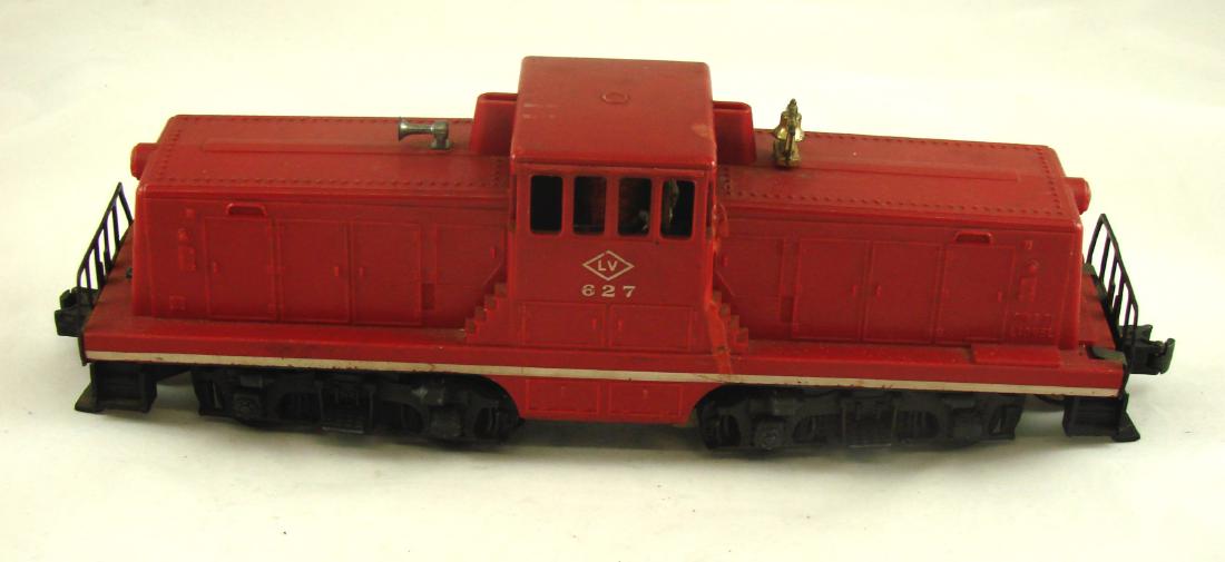 LIONEL 627 LEHIGH VALLEY GE 44 TON SWITCHER: Minor wear; L-12", G-VG