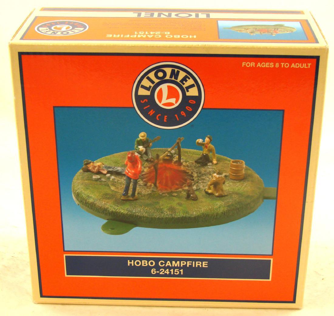 LIONEL HOBO CAMPFIRE: #6-24151; box 8" x 8", EX-NM