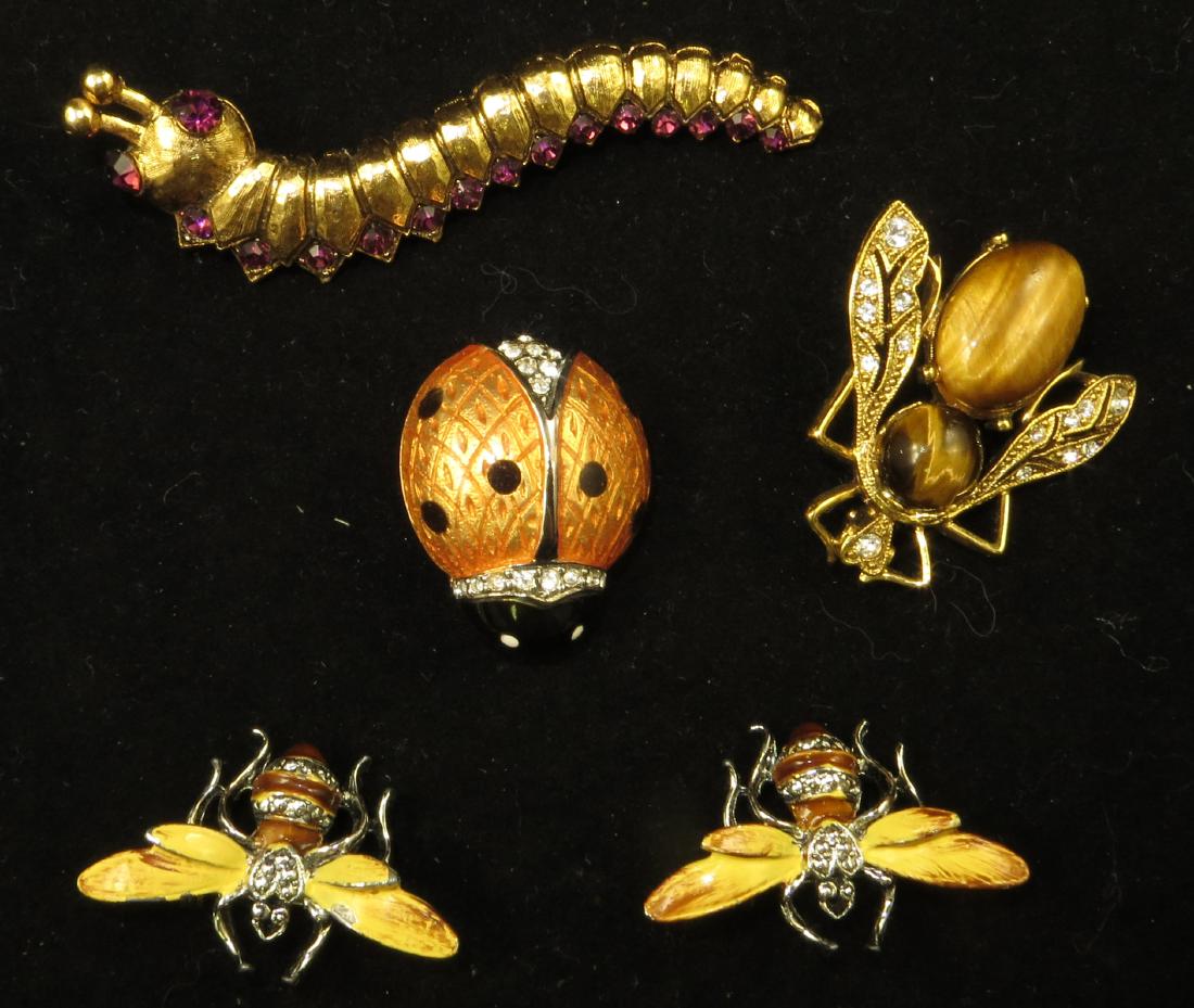 (5) BUG & INSECT COSTUME JEWELRY PINS (1 of 9)