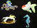 (4) ENAMEL WATER THEMED PINS